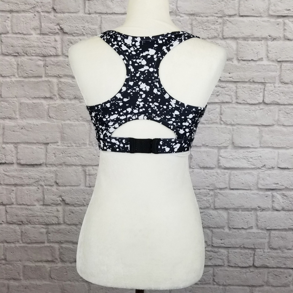 Fabletics Active Black White Spotted Keyhole Work… - image 5